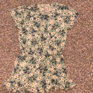 Girls floral romper (boutique style)